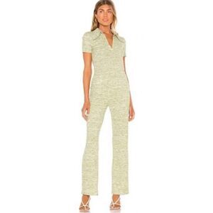Song of Style Ribbed Emmett Pants in Green Heather Sz. M